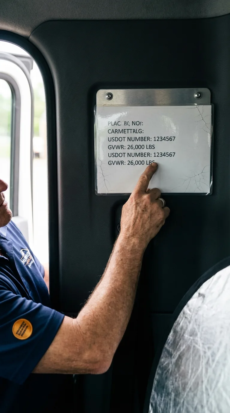 USDOT licensing placard verification in Danielsville